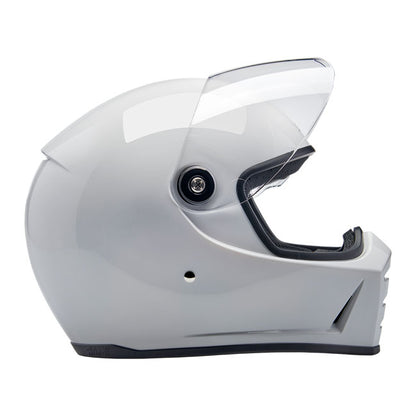 Biltwell Lane Splitter Helmet - Gloss White - Helmets Full Face at Pedro’s Parts