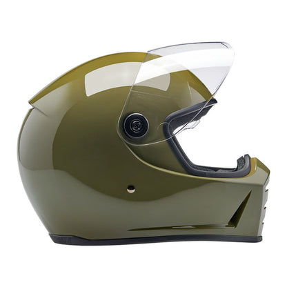 Biltwell Lane Splitter Helmet olive green - Helmets Full Face at Pedro’s Parts