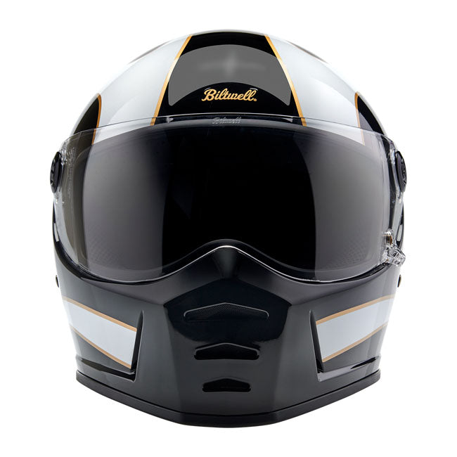 Biltwell Lane Splitter helmet white flames