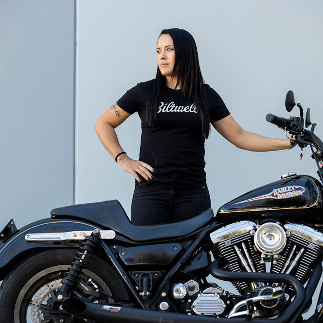 Biltwell Script female T-Shirt from Biltwell at Pedro’s Parts