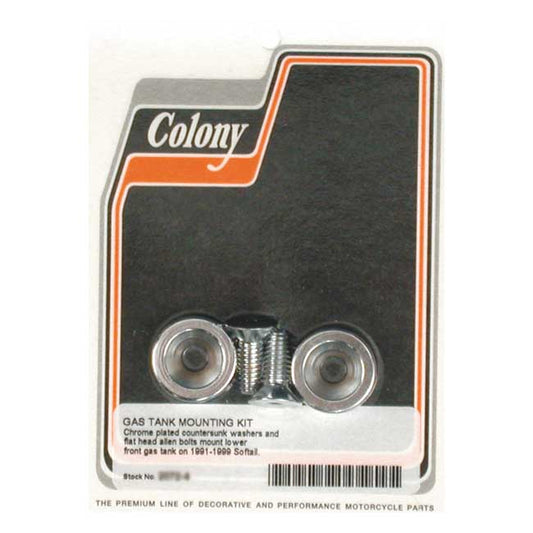 Colony, Front Side Gas Tank Mount Kit. Chrome