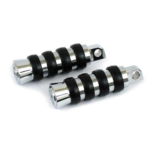 Cushion Band Foot Pegs, Small Diameter. Chrome