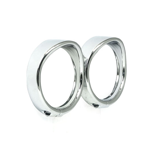 Recessed Trim Rings with Visor. Turn Signals. Chrome