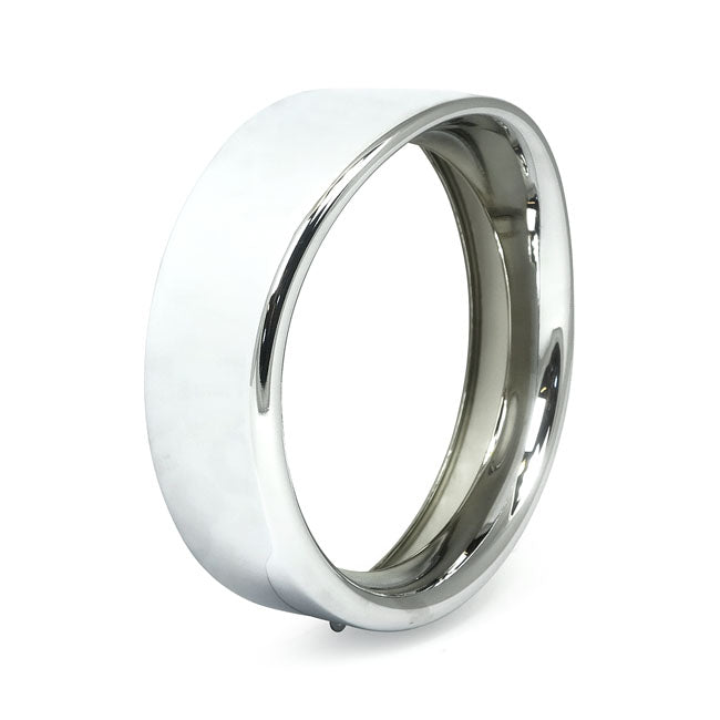 Recessed Trim Ring with Visor. 7" Headlamp. Chrome