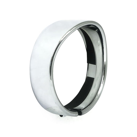 Recessed Trim Ring with Visor. 5-3/4" Headlamp. Chrome