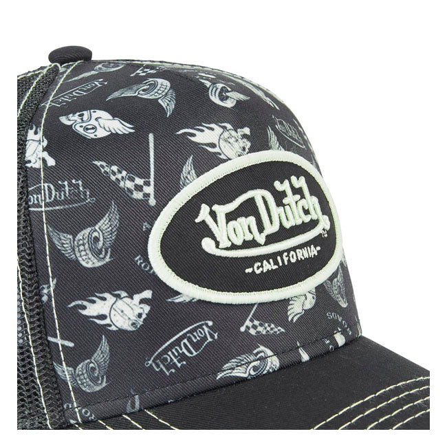 Von Dutch Lifestyle Cap Graphic Design Black/white