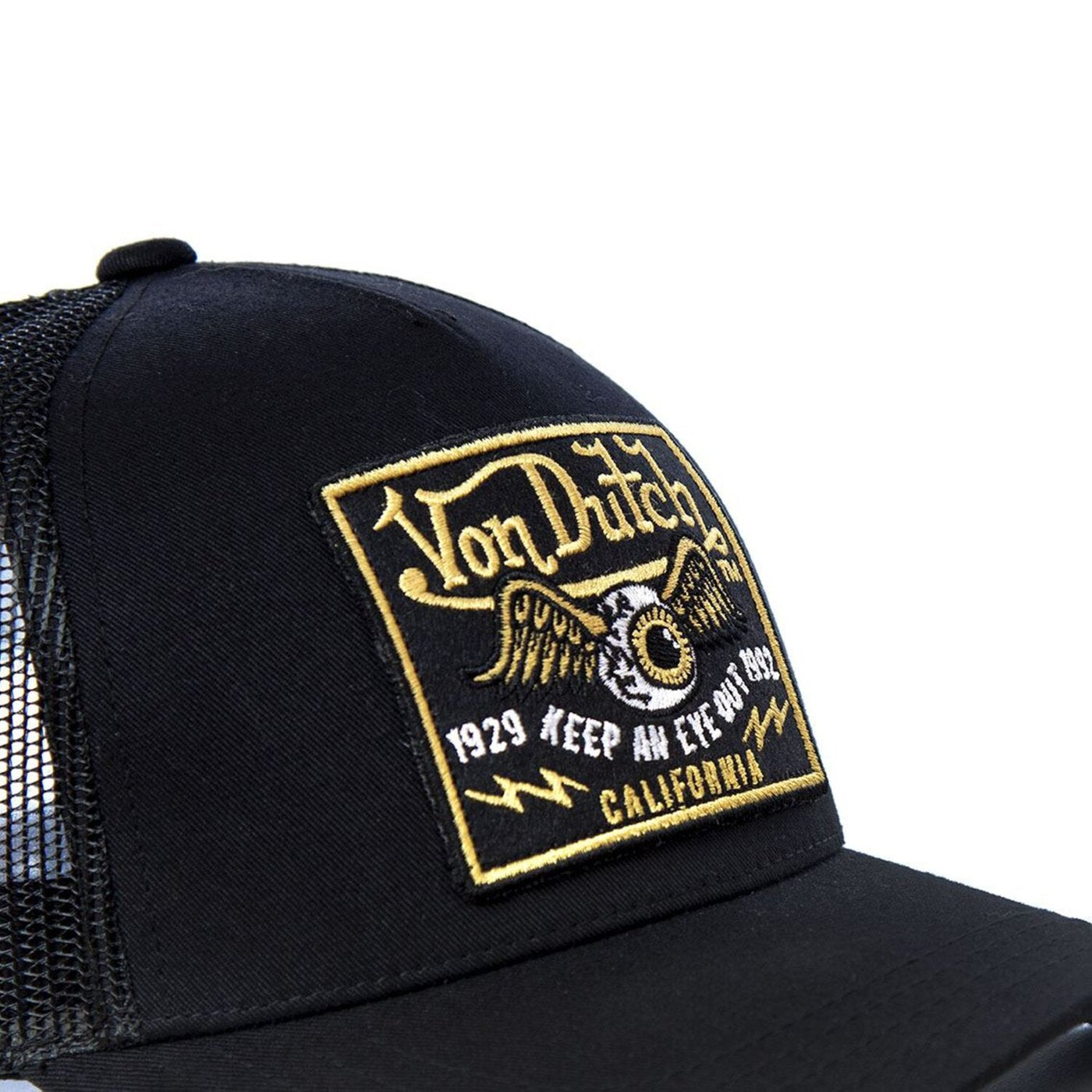 Von Dutch Heritage cap square patch eyes gold/black