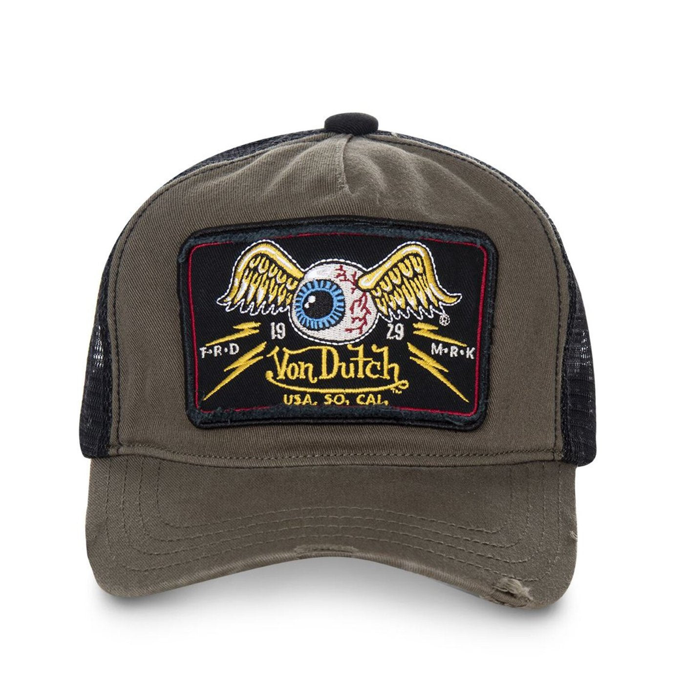 Von Dutch Heritage cap square patch eyes kaki