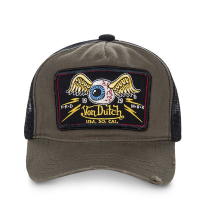 Von Dutch Heritage cap square patch eyes kaki