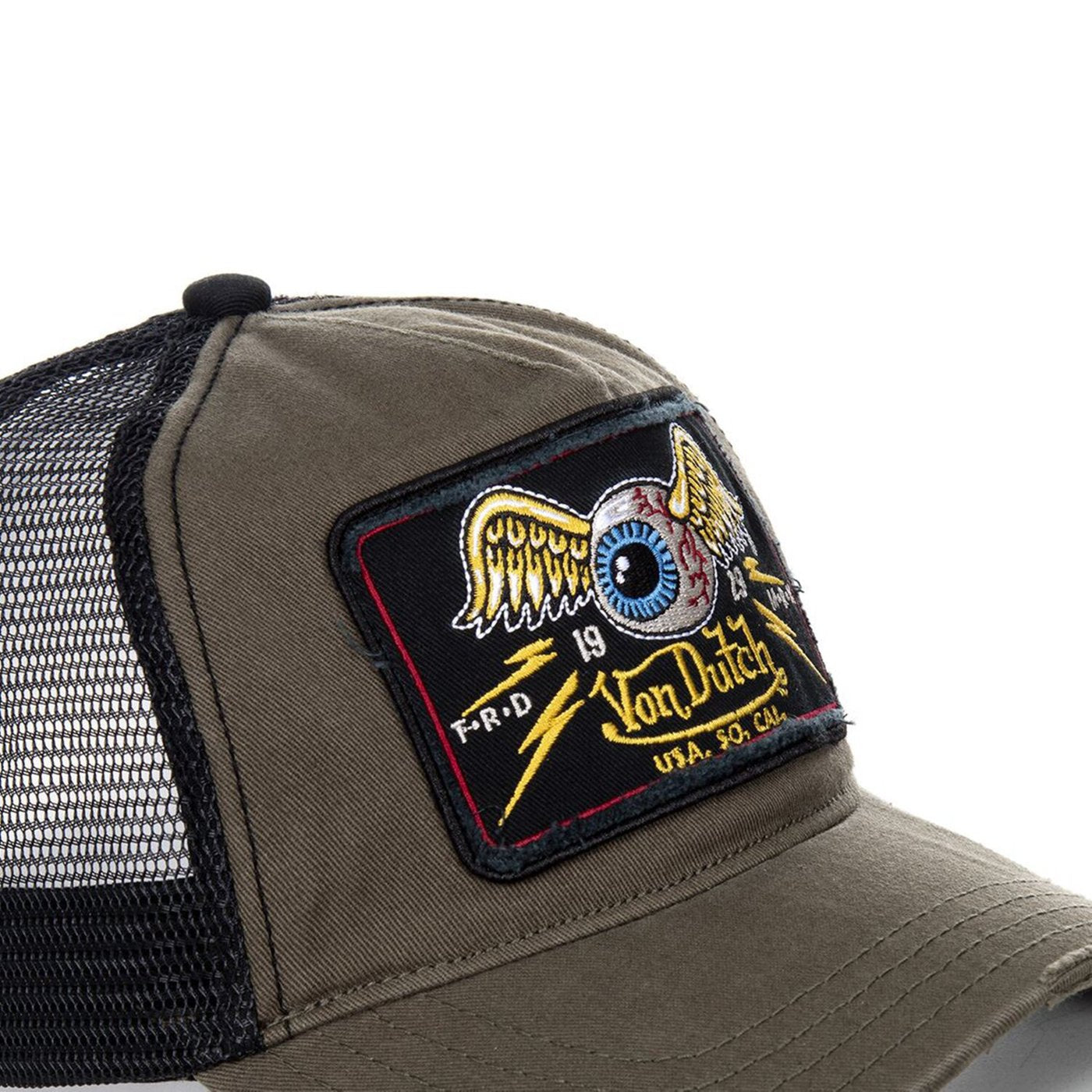 Von Dutch Heritage cap square patch eyes kaki
