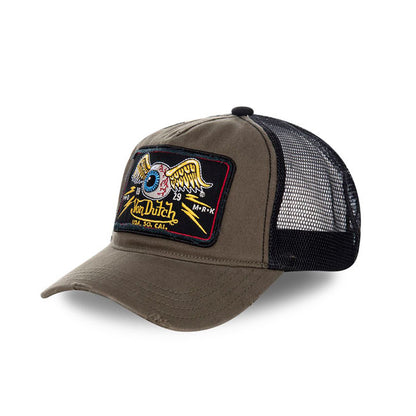 Von Dutch Heritage Cap Square Patch Eyes Kaki