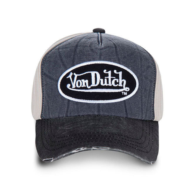 Von Dutch Permament Cap Denim, White, Anthracite Denim