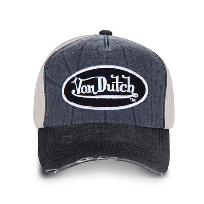Von Dutch Permament Cap Denim, White, Anthracite Denim