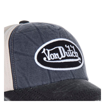 Von Dutch Permament Cap Denim, White, Anthracite Denim