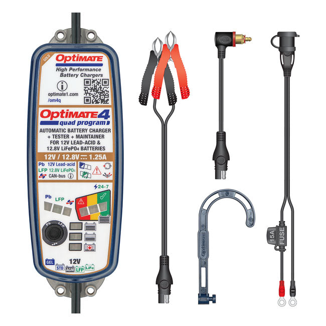 Tecmate, OptiMate 4 Quad Premium (BMW & Triumph Features)