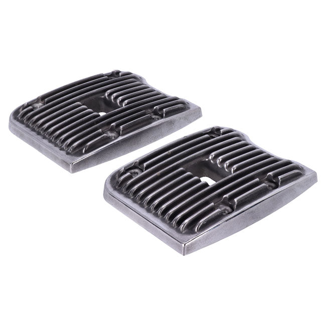 Wannabe Choppers Ribbed Rocker Cover Set - 92-99 Evo Big Twin (head vent models with higher frames); 84-91 Evo Big Twin with small modifications (crank vent models with higher frames) (NU)