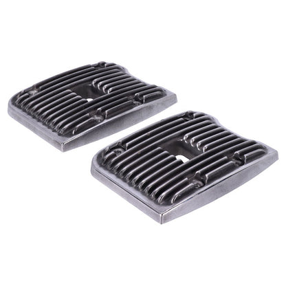 Wannabe Choppers Ribbed Rocker Cover Set - 92-99 Evo Big Twin (head vent models with higher frames); 84-91 Evo Big Twin with small modifications (crank vent models with higher frames) (NU)