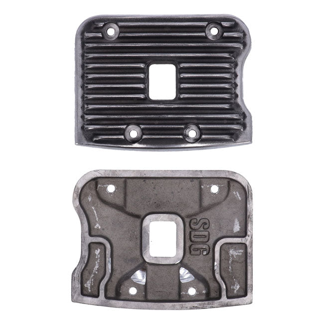 Wannabe Choppers Ribbed Rocker Cover Set - 92-99 Evo Big Twin (head vent models with higher frames); 84-91 Evo Big Twin with small modifications (crank vent models with higher frames) (NU)