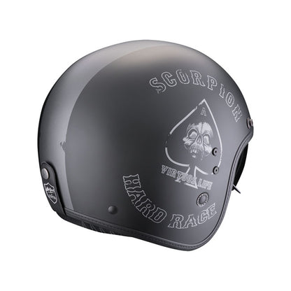 Scorpion Belfast Evo Helmet Matte Black/Silver - motorcycle helmets at Pedro's Parts