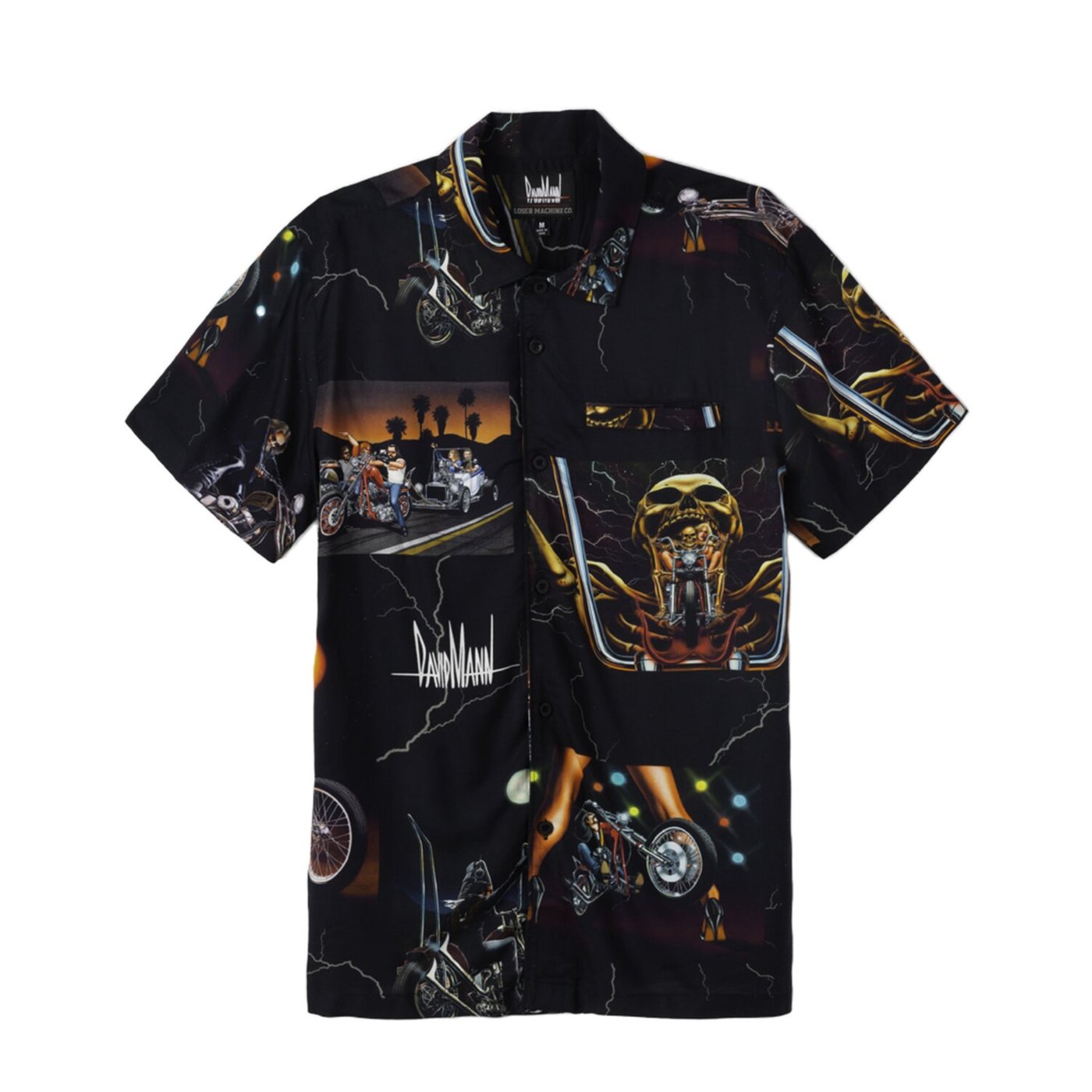 Loser Machine David mann collage shirt black - XL
