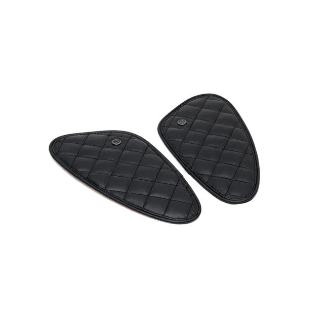 Trip Machine, Diamond Leather Gas Tank Pad Set. Black