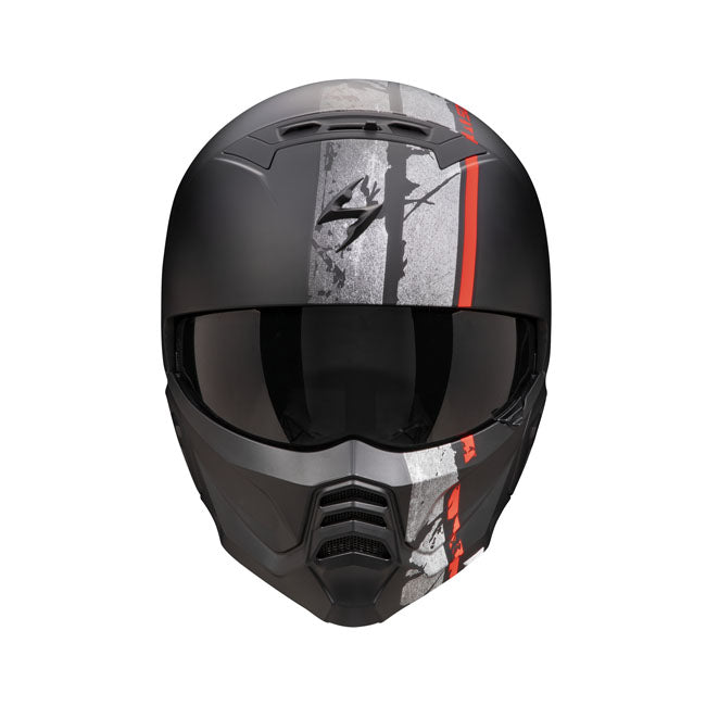Scorpion EXO-Combat II Lord Matte Black/Red Helmet - motorcycle helmets at Pedro's Parts