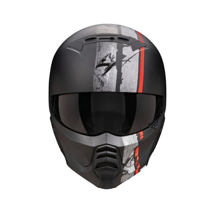 Scorpion EXO-Combat II Lord Matte Black/Red Helmet - motorcycle helmets at Pedro's Parts