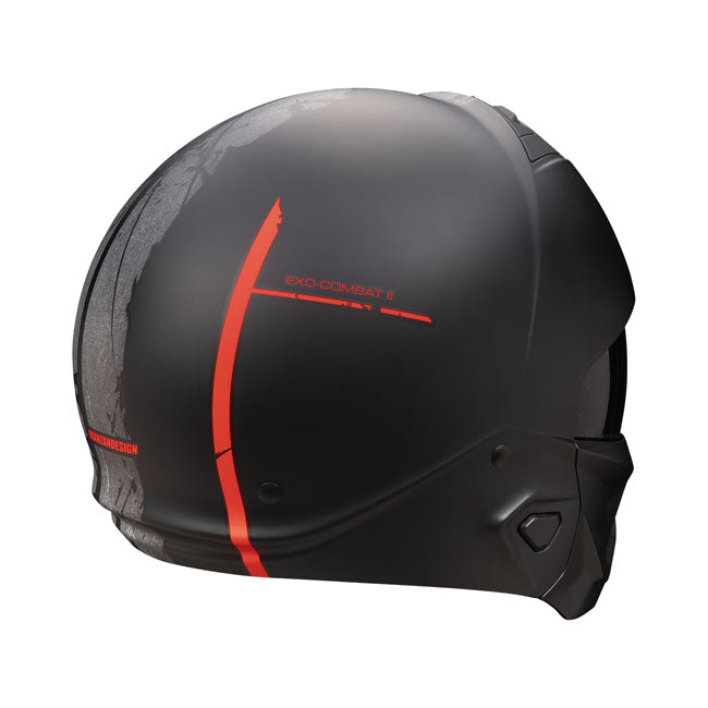 Scorpion EXO-Combat II Lord Matte Black/Red Helmet - motorcycle helmets at Pedro's Parts
