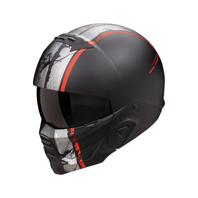 Scorpion EXO-Combat II Lord Matte Black/Red Helmet - motorcycle helmets at Pedro's Parts