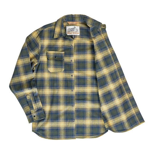 Biltwell Hi Test Flannel shirt moss from Biltwell at Pedro’s Parts