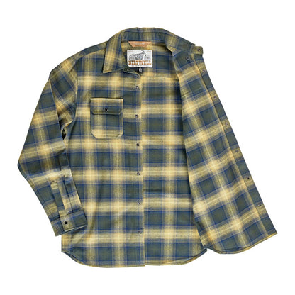 Biltwell Hi Test Flannel shirt moss from Biltwell at Pedro’s Parts
