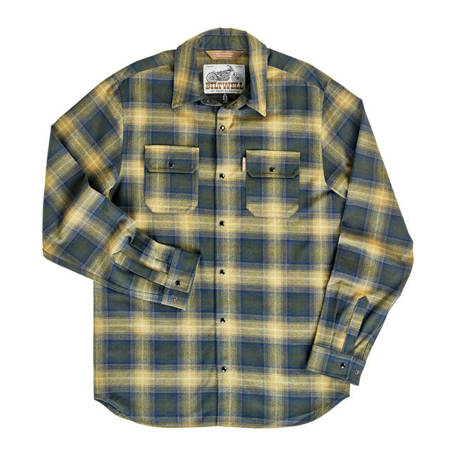 Biltwell Hi Test Flannel shirt moss from Biltwell at Pedro’s Parts