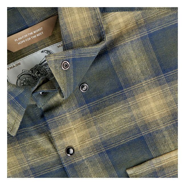 Biltwell Hi Test Flannel shirt moss from Biltwell at Pedro’s Parts