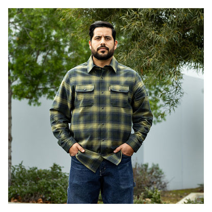 Biltwell Hi Test Flannel shirt moss from Biltwell at Pedro’s Parts