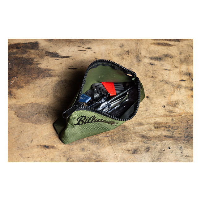 Biltwell Stash Pouch. Green from Biltwell at Pedro’s Parts