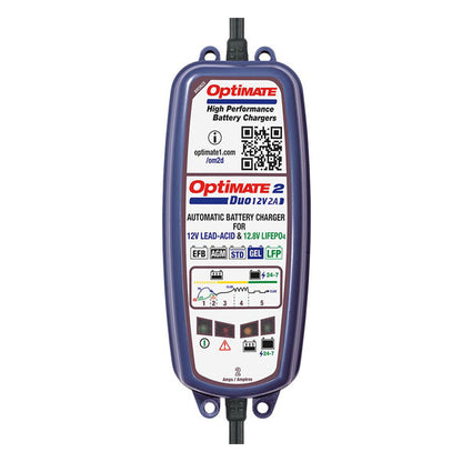 Tecmate, Optimate, 2 Duo 12V Battery Charger. Bronze