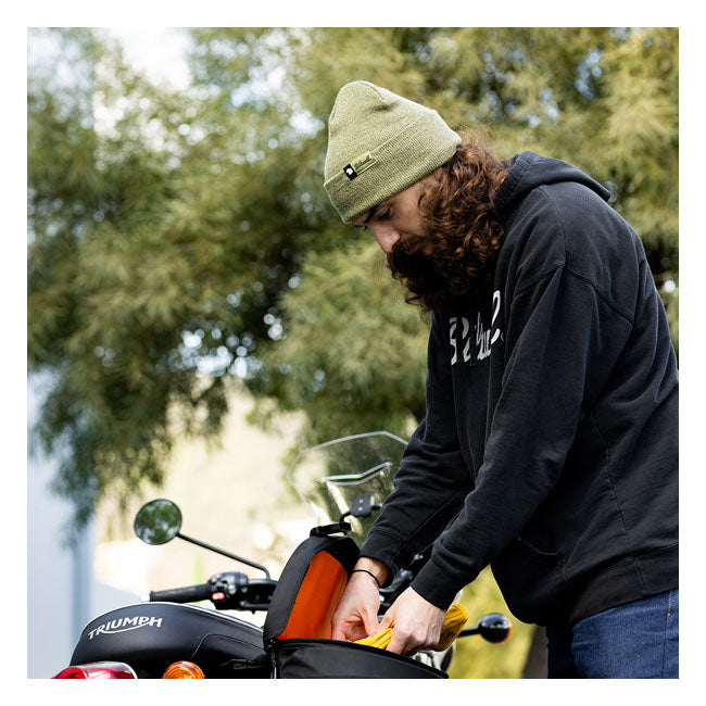 Biltwell Evergreen loden beanie from Biltwell at Pedro’s Parts