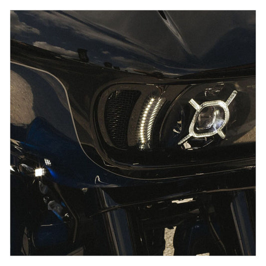 Custom Dynamics V2 Road Glide LED Vents Inserts - Black - Custom Dynamics turn signals fairing at Pedro's Parts