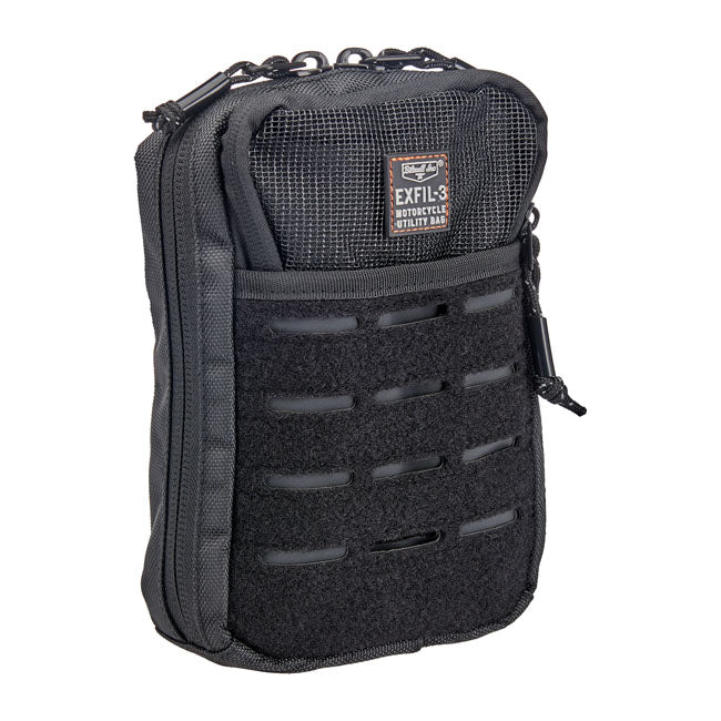 Biltwell Exfil-3 bag. Black from Biltwell at Pedro’s Parts