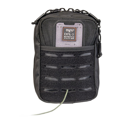 Biltwell Exfil-3 bag. Black from Biltwell at Pedro’s Parts