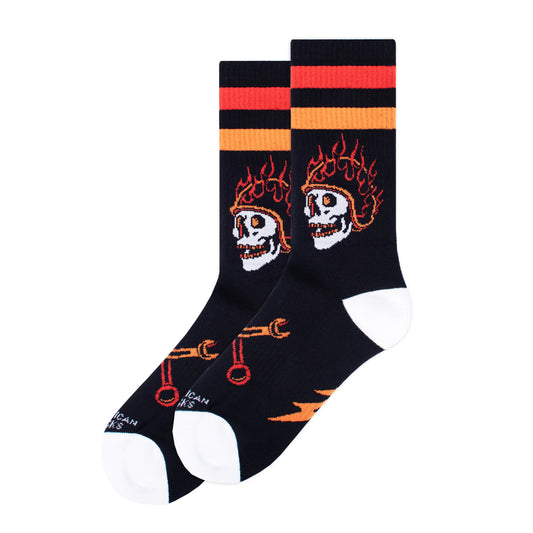 American socks Mid High Piston Rebels socks black