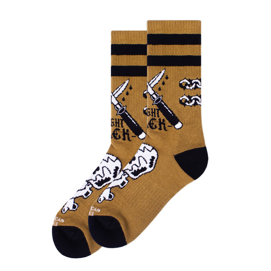 American socks Mid High Fight socks back/brown