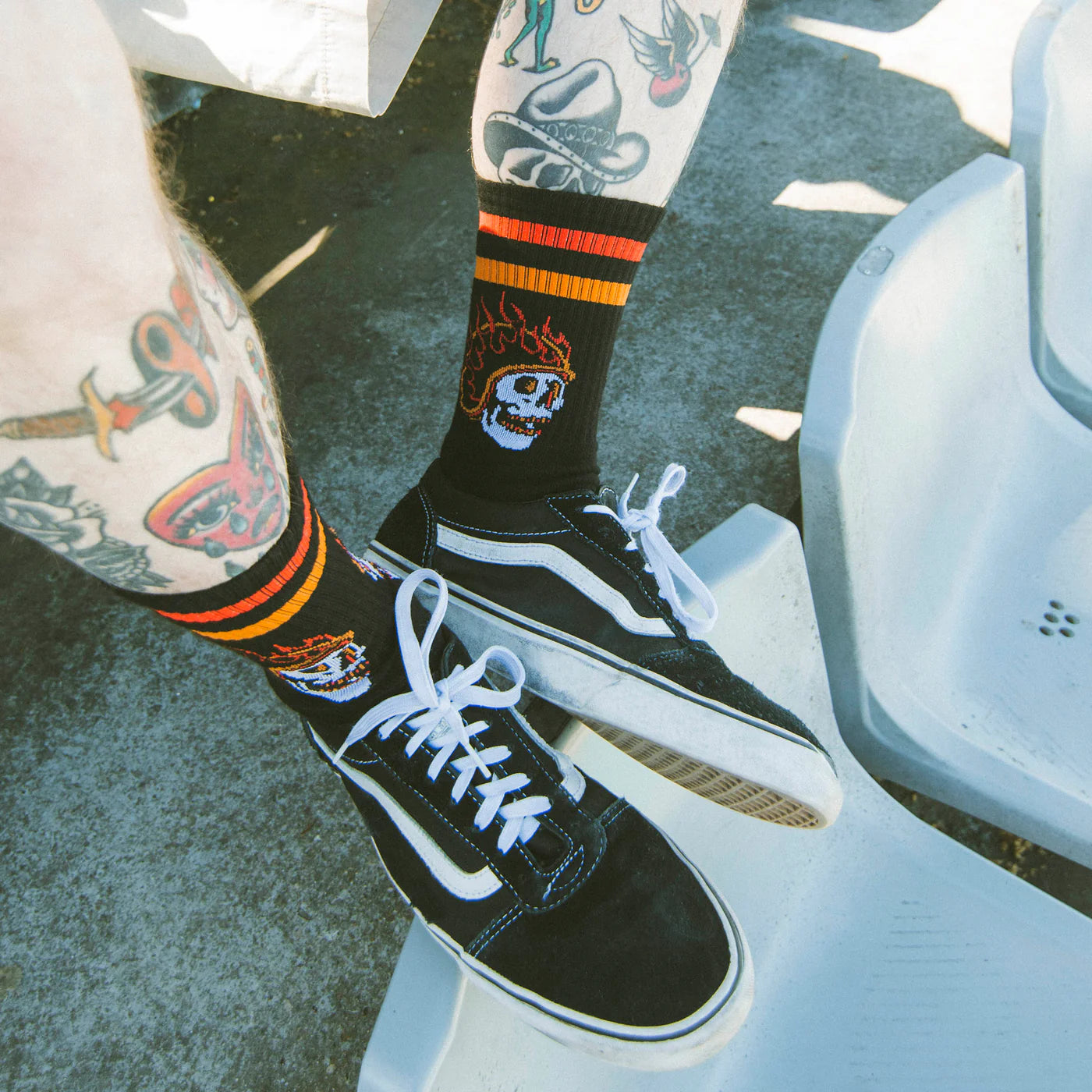 American socks Mid High Piston Rebels socks black