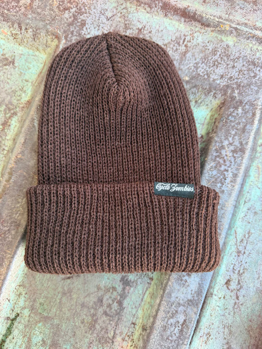 Cycle Zombies Script Label Beanie - Brown