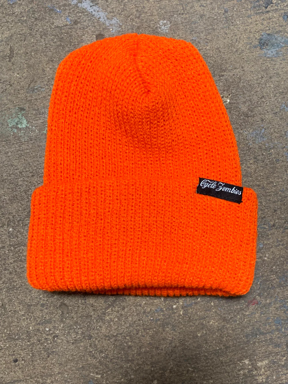 Cycle Zombies Script Label Beanie - Orange