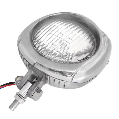 4.5" Chrome/Clear Motorcycle Headlight