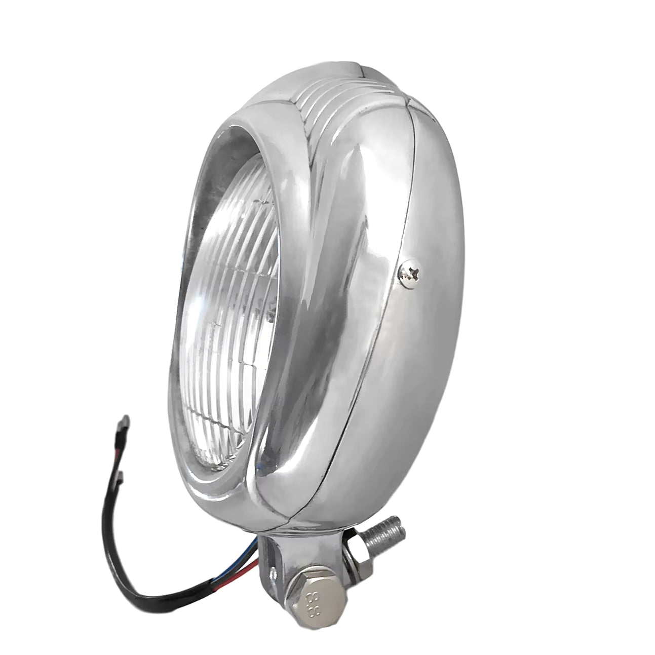 4.5" Chrome/Clear Motorcycle Headlight