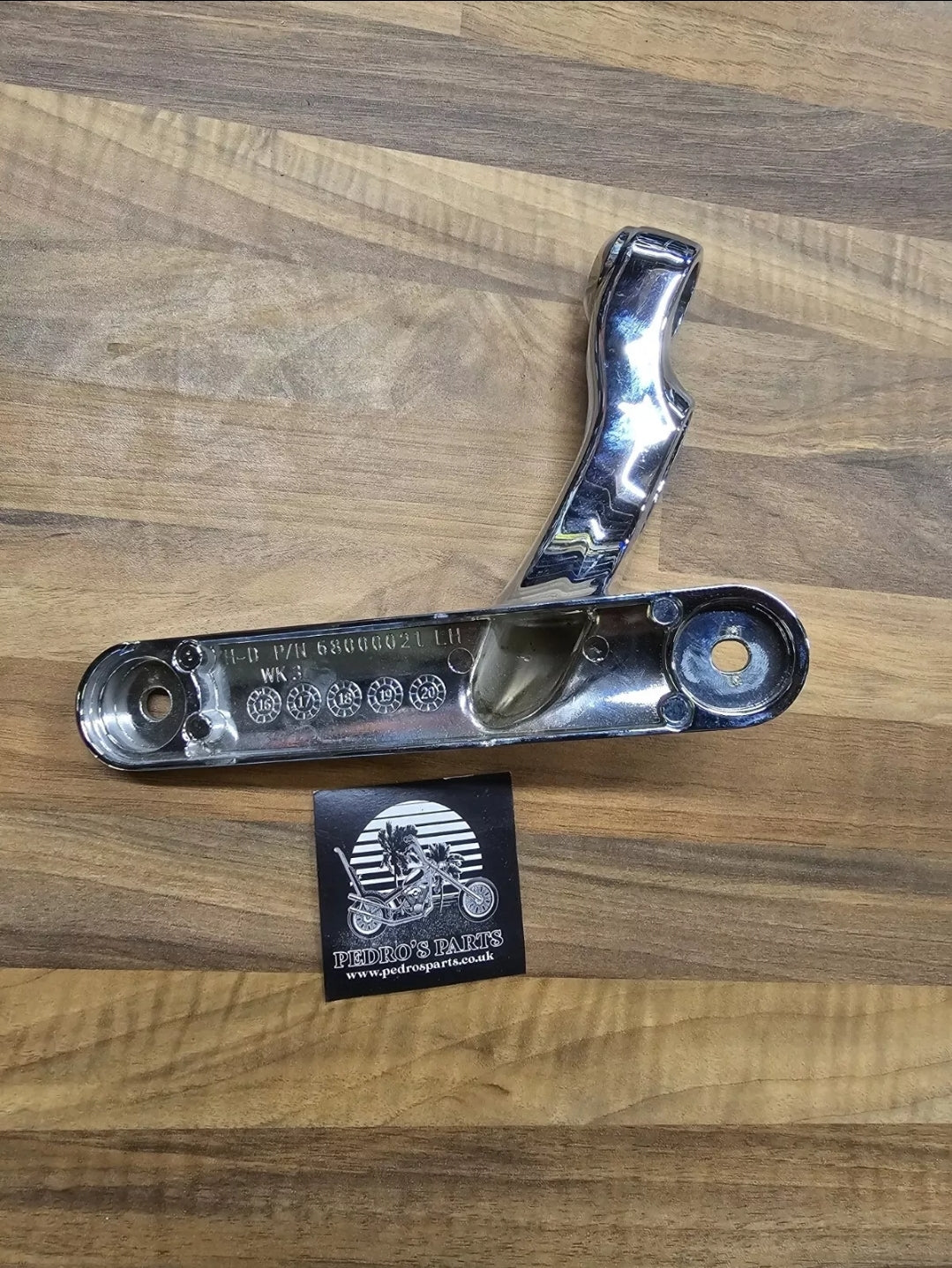 Harley-Davidson Left Hand Chrome Aux Lighting Mount Bracket 68000021