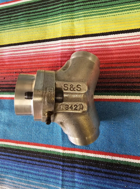 S&S 342 Intake Manifold For Harley Davidson. With Billet CV Carburettor Adapter
