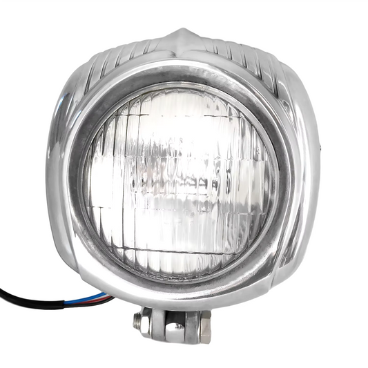 4.5" Chrome/Clear Motorcycle Headlight